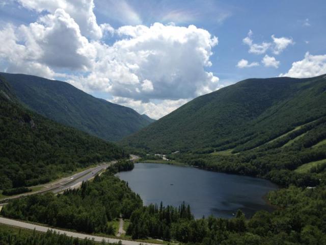 Franconia Notch from Artist's Bluff on Bald Mountain
